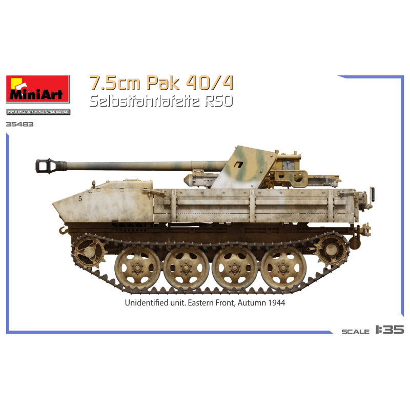 Canon antichar 7.5cm Pak 40/4 Selbstfahrlafette RSO 4 versions - MiniArt 35483