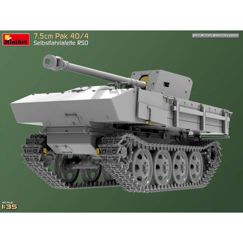 Canon antichar 7.5cm Pak 40/4 Selbstfahrlafette RSO 4 versions - MiniArt 35483
