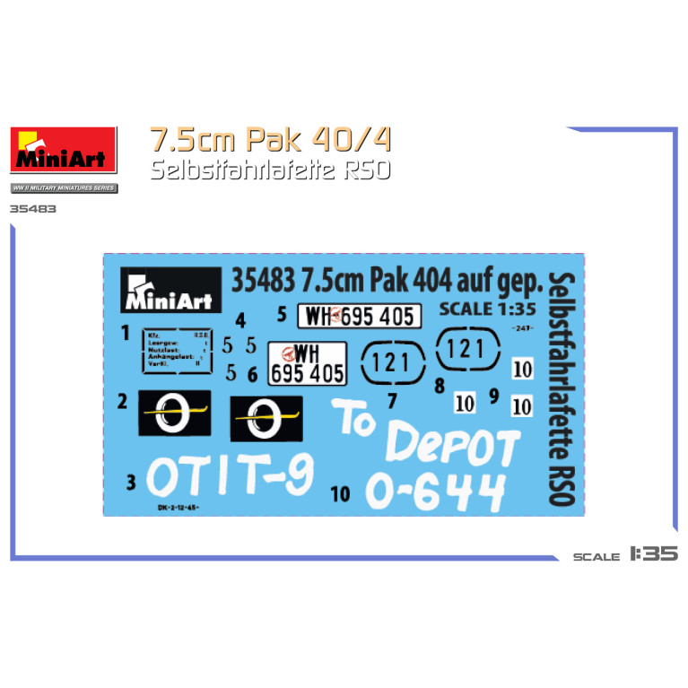 Canon antichar 7.5cm Pak 40/4 Selbstfahrlafette RSO 4 versions - MiniArt 35483
