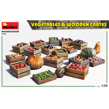 Légumes et caisses en bois - MiniArt 35629