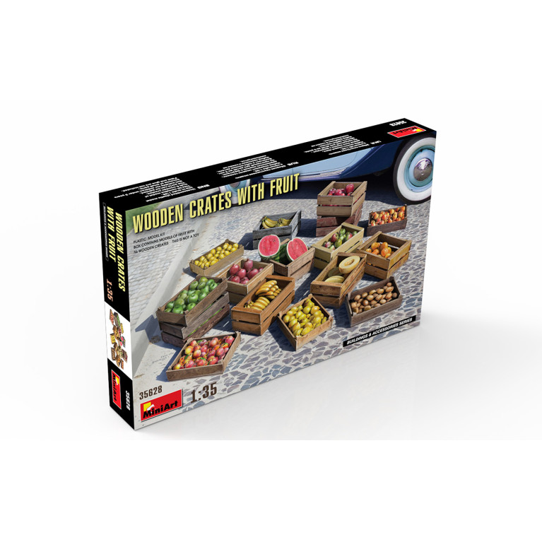 Caisses en bois avec des fruits - MiniArt 35628