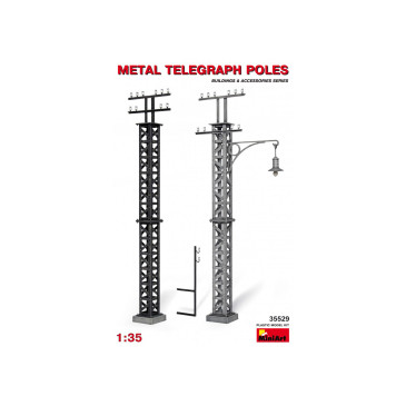 Poteaux télégraphiques en métal - MiniArt 35529