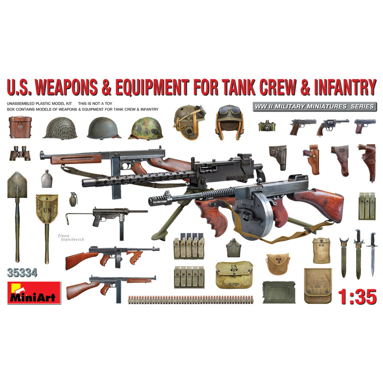 Armes et équipements américains pour les équipages de chars et l'infanterie - MiniArt 35334