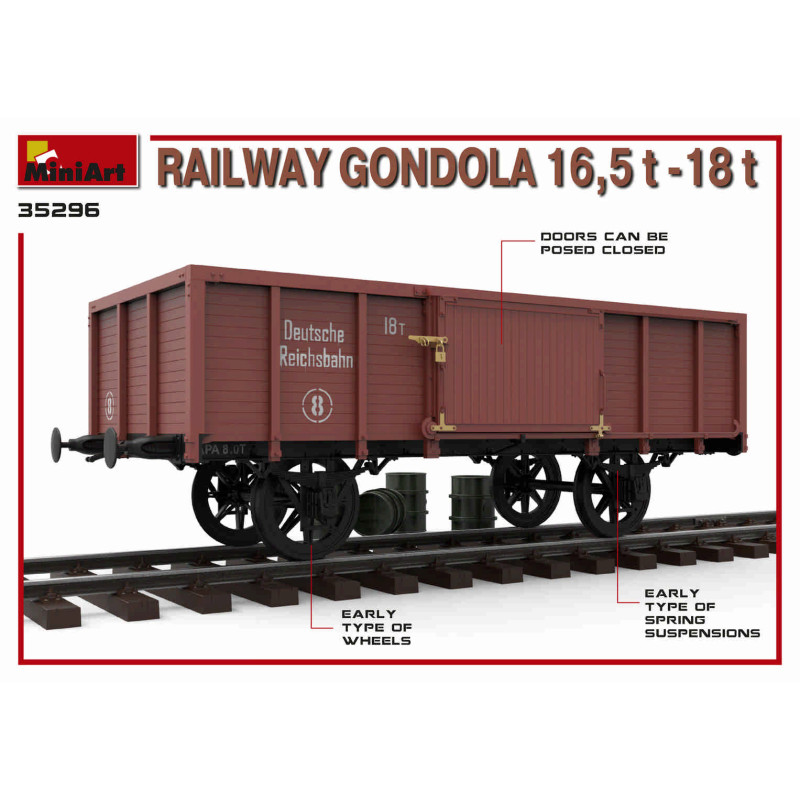 Wagon gondola 16.5-18 t - MiniArt 35296