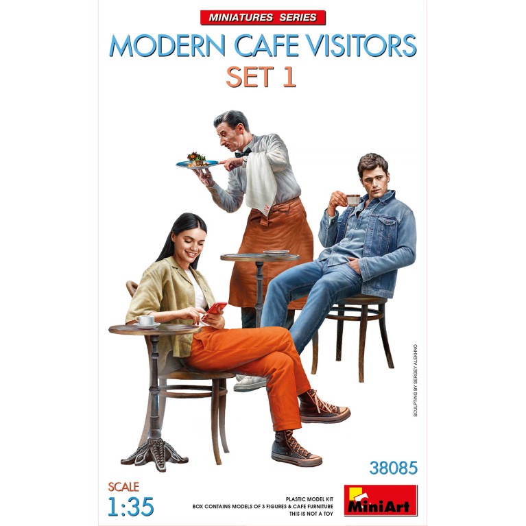 Visiteurs café moderne set 1 - MiniArt 38085