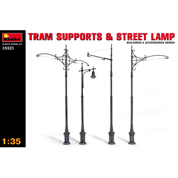 Supports de tramway et lampadaire - MINIART 35523