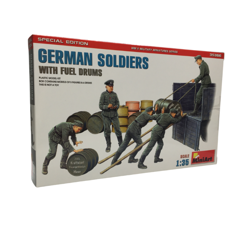 Soldats allemands avec des barils de carburant Édition spéciale - MINIART 35366