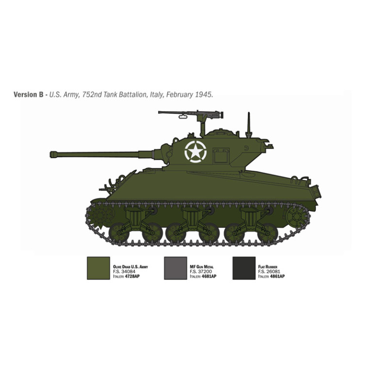 Char M4A3 76mm Wet Sherman 6 versions - ITALERI 96440