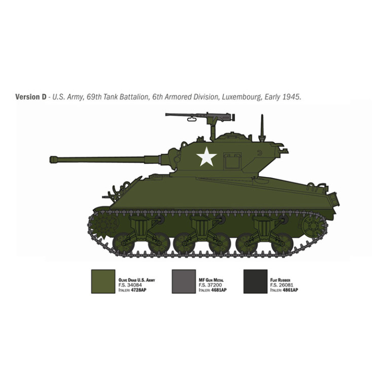 Char M4A3 76mm Wet Sherman 6 versions - ITALERI 96440