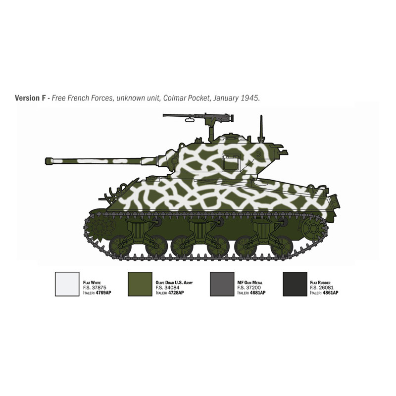 Char M4A3 76mm Wet Sherman 6 versions - ITALERI 96440