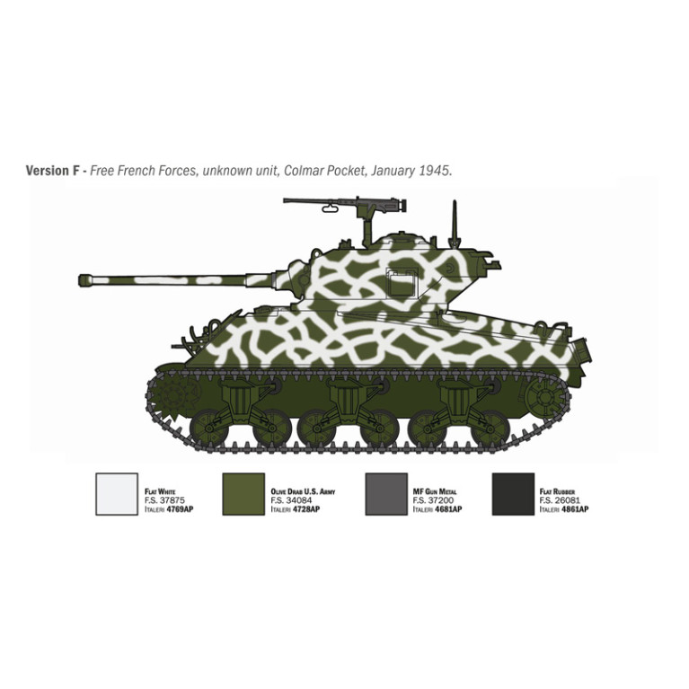 Char M4A3 76mm Wet Sherman 6 versions - ITALERI 96440