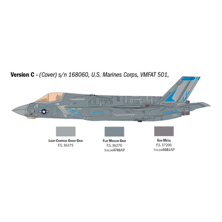 Avion F-35 B Lightning II 6 versions - ITALERI 92810