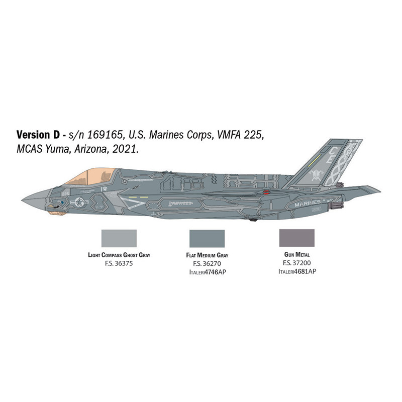 Avion F-35 B Lightning II 6 versions - ITALERI 92810