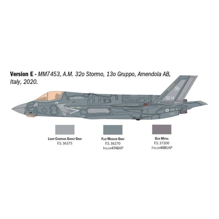 Avion F-35 B Lightning II 6 versions - ITALERI 92810