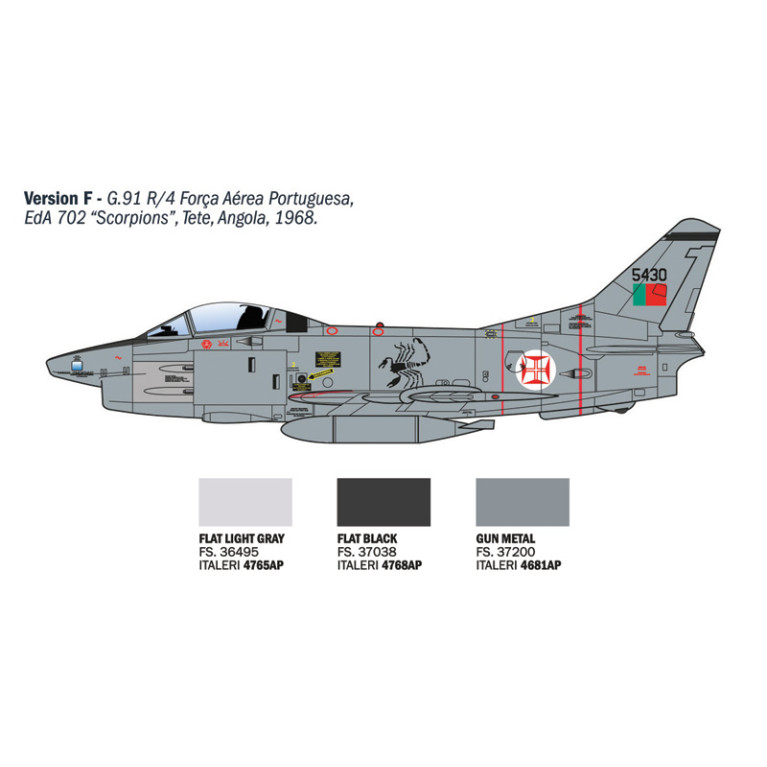 Avion FIAT G.91 R 6 versions - ITALERI 92645