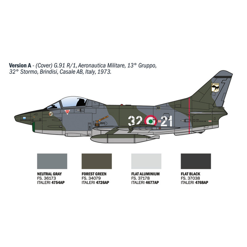 Avion FIAT G.91 R 6 versions - ITALERI 92645
