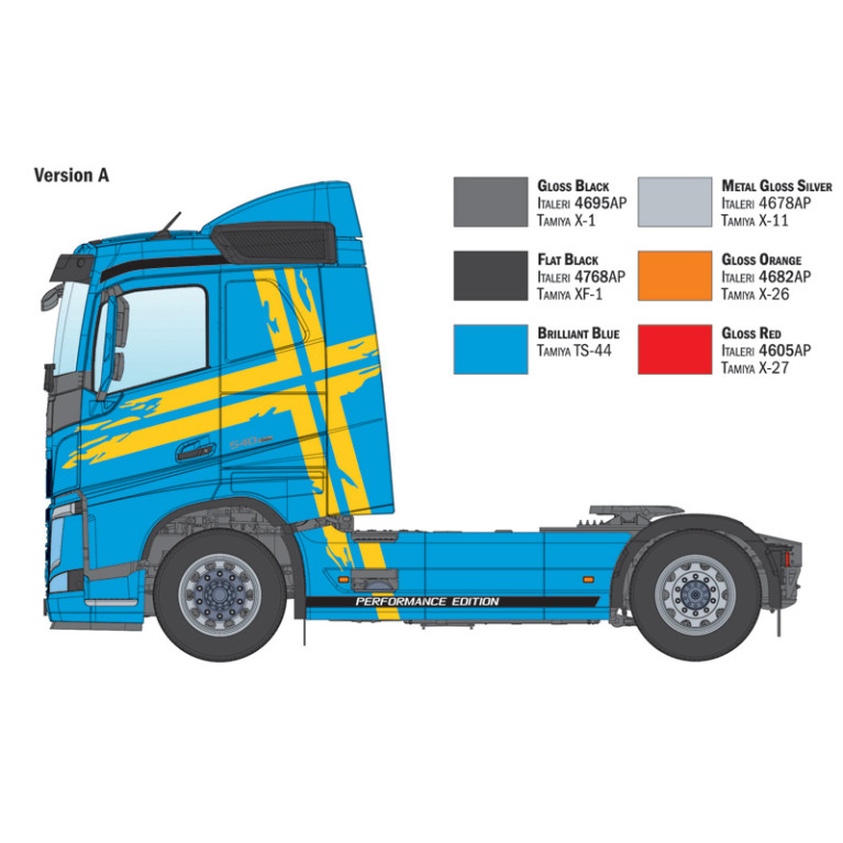 Volvo FH Low Roof 2 versions - ITALERI 3967
