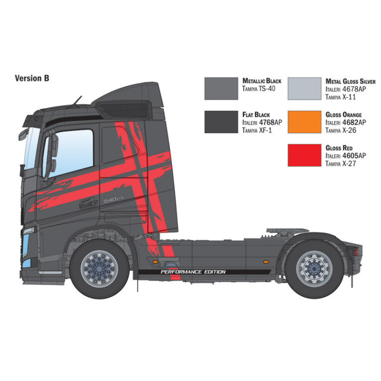 Volvo FH Low Roof 2 versions - ITALERI 3967