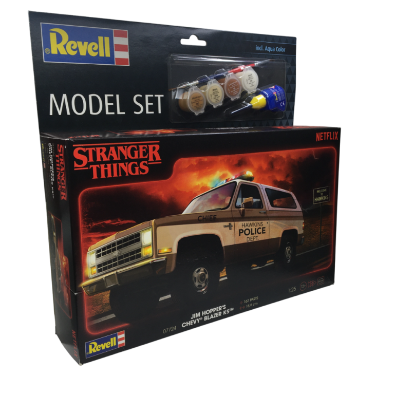 Chevrolet K5 Blazer 1985, Stranger Things, kit peinture Aqua Color inclus - REVELL 67724