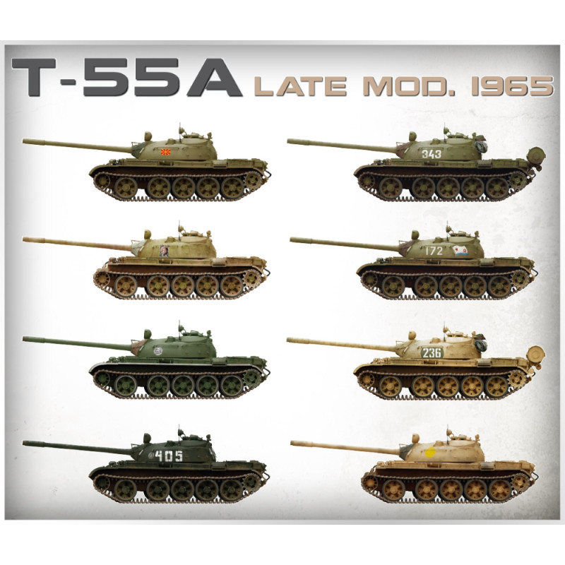 Char T-55A dernier modèle (1965) 8 versions - MiniArt 37023