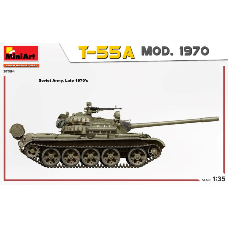 Char T-55A modèle 1970 (kit intérieur) 5 versions - MiniArt 37094