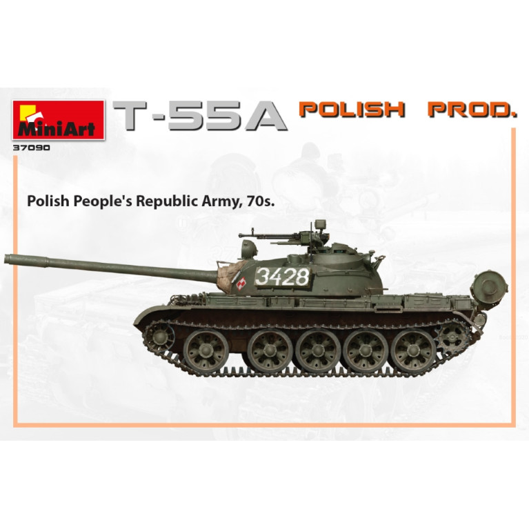 Char T-55A production polonaise 6 versions - MiniArt 37090