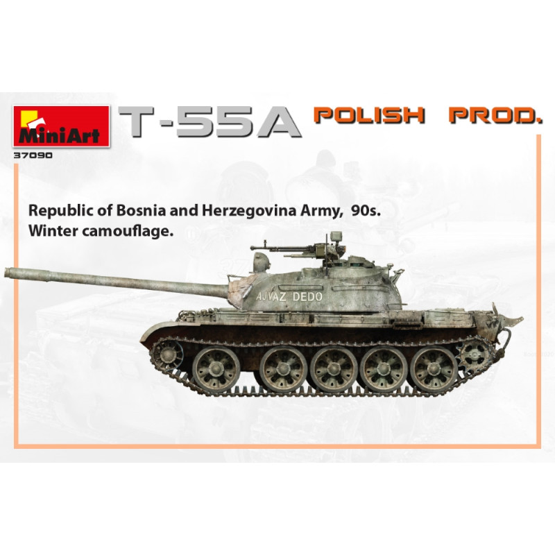 Char T-55A production polonaise 6 versions - MiniArt 37090