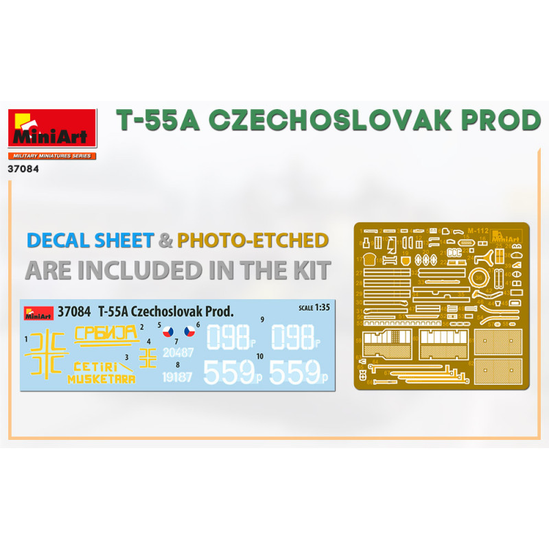 Char T-55 A production Tchécoslovaque 4 versions - MiniArt 37084