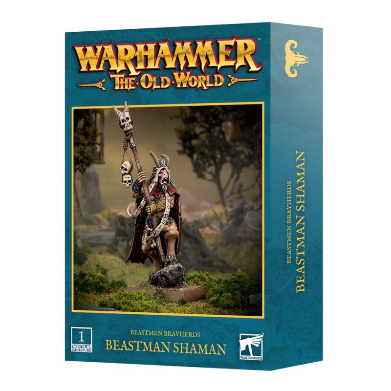Warhammer The Old World - Wood Elf Realms, Beastman Shaman  - WARHAMMER 08-111