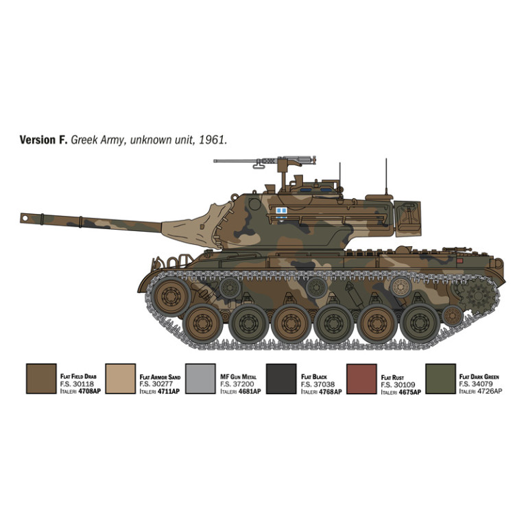 Char M47 PATTON 6 versions - ITALERI 6763 - 1/35