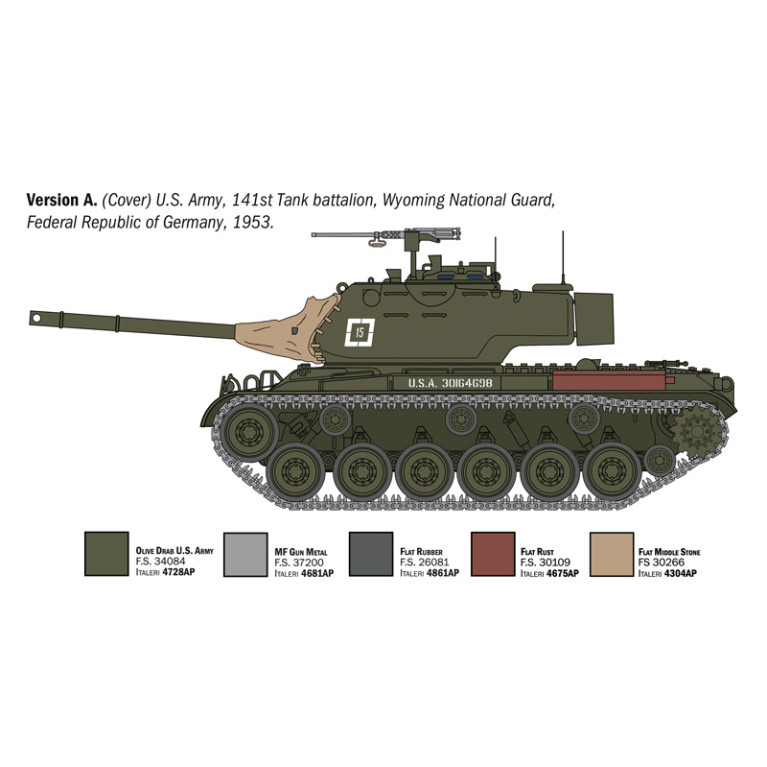 Char M47 PATTON 6 versions - ITALERI 6763 - 1/35