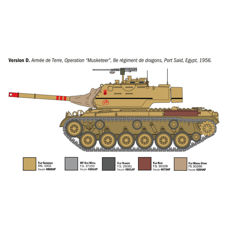 Char M47 PATTON 6 versions - ITALERI 6763 - 1/35
