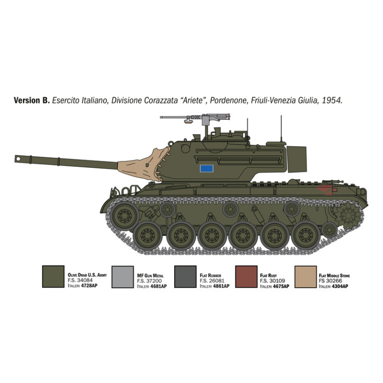 Char M47 PATTON 6 versions - ITALERI 6763 - 1/35