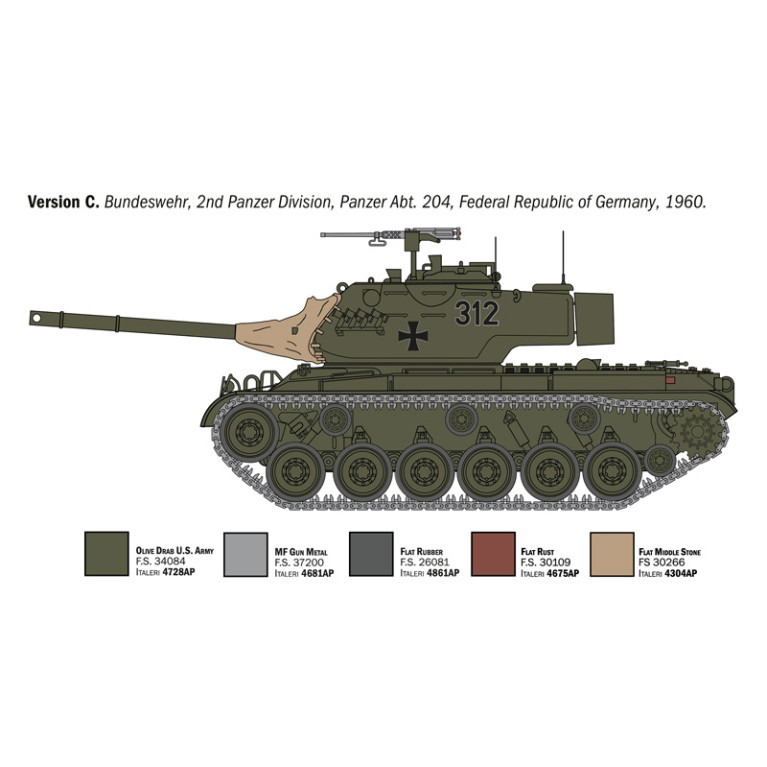 Char M47 PATTON 6 versions - ITALERI 6763 - 1/35