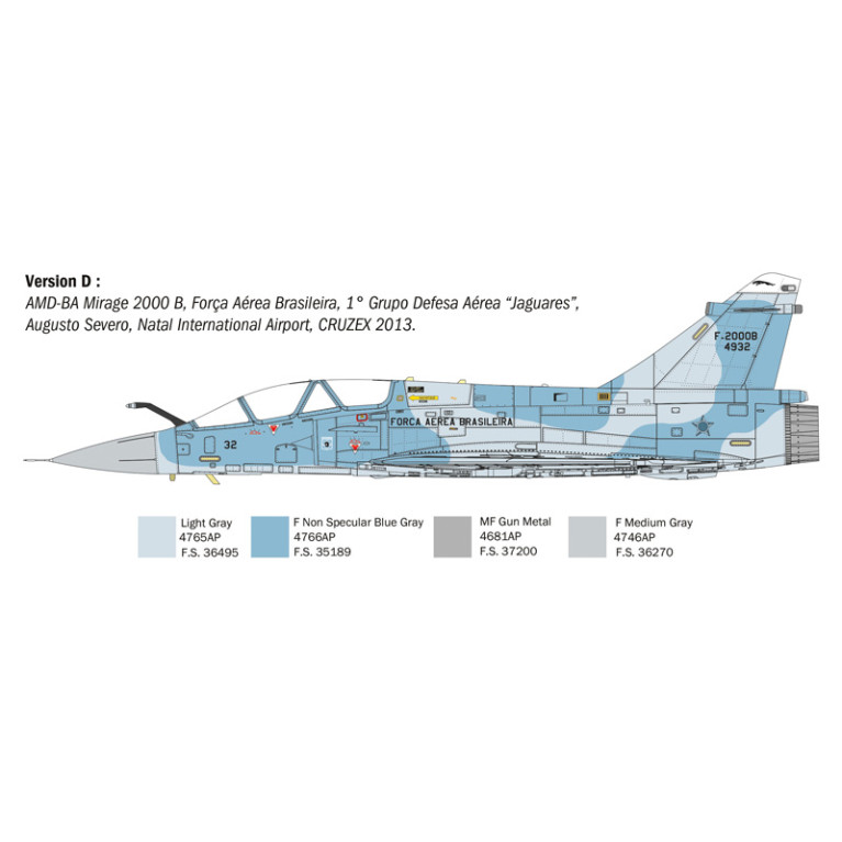 Mirage 2000 B/D 4 versions - ITALERI 90023 - 1/72