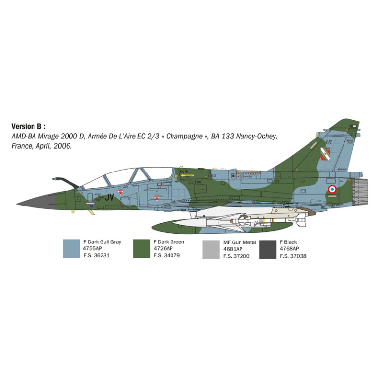 Mirage 2000 B/D 4 versions - ITALERI 90023 - 1/72