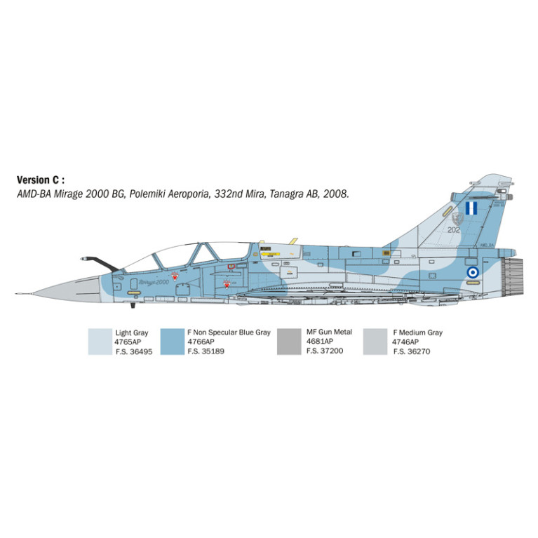 Mirage 2000 B/D 4 versions - ITALERI 90023 - 1/72