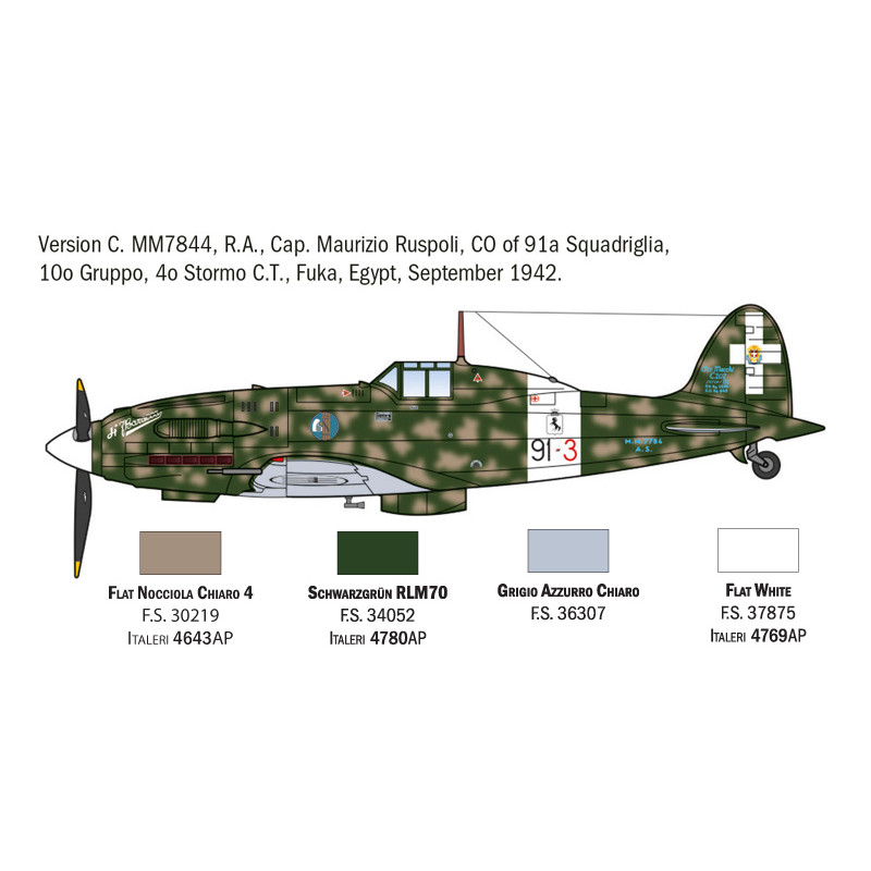MC.202 Folgore Aces 5 versions - ITALERI 1481 - 1/72