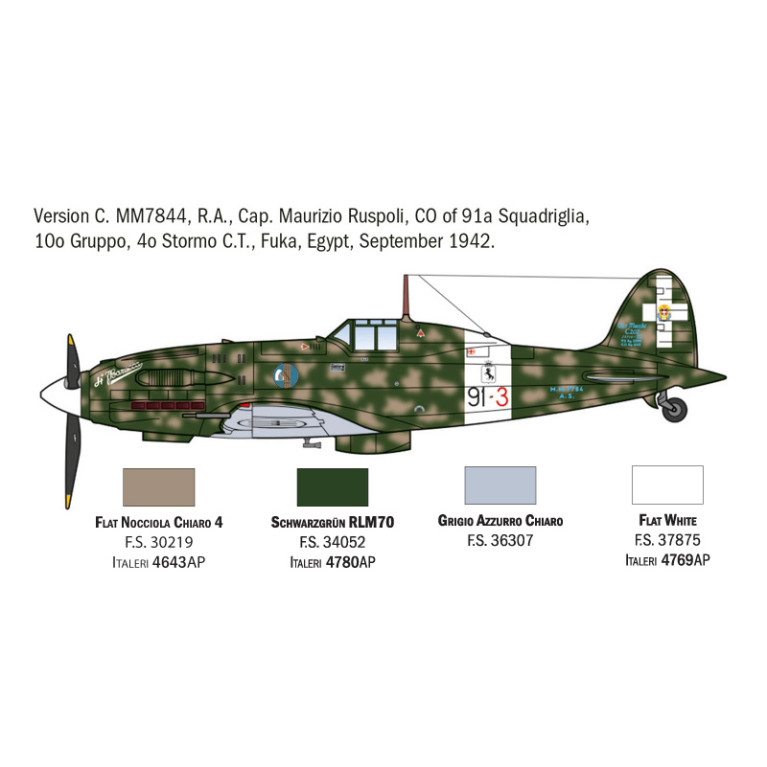 MC.202 Folgore Aces 5 versions - ITALERI 1481 - 1/72