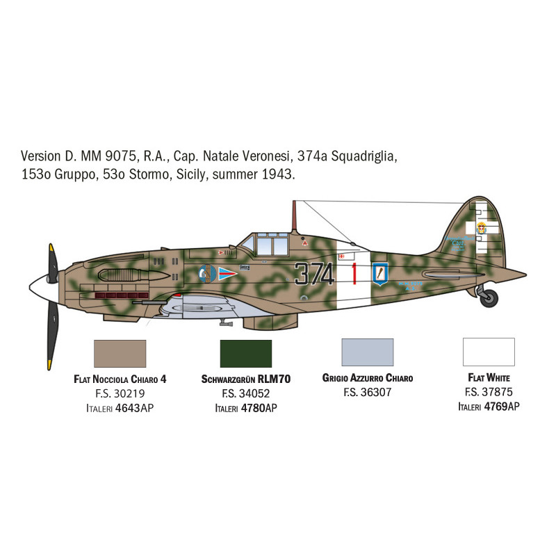 MC.202 Folgore Aces 5 versions - ITALERI 1481 - 1/72