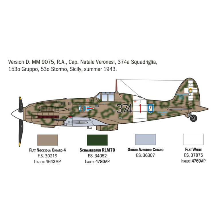 MC.202 Folgore Aces 5 versions - ITALERI 1481 - 1/72