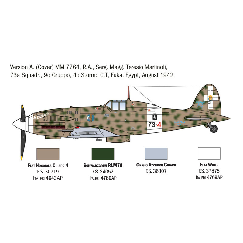 MC.202 Folgore Aces 5 versions - ITALERI 1481 - 1/72