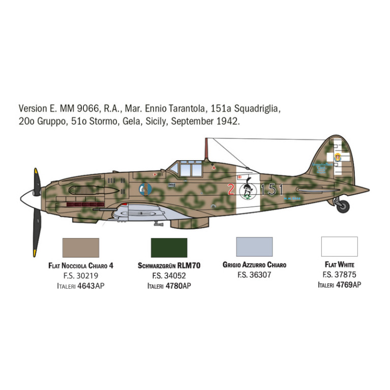 MC.202 Folgore Aces 5 versions - ITALERI 1481 - 1/72