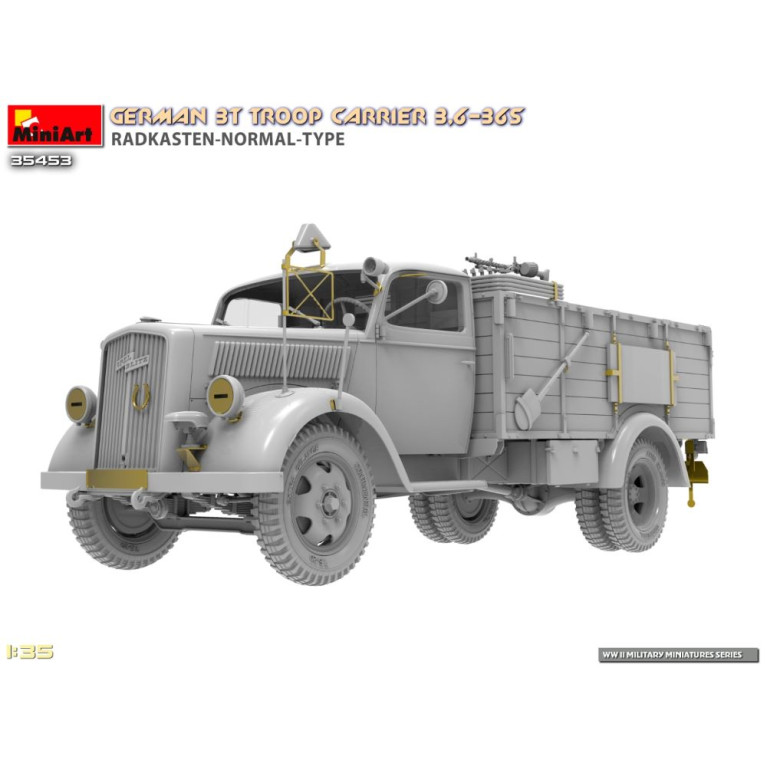 Transporteur de troupes allemand 3T 3,6-36S, Radkasten-type-normal 5 versions - MiniArt 35453 - 1/35