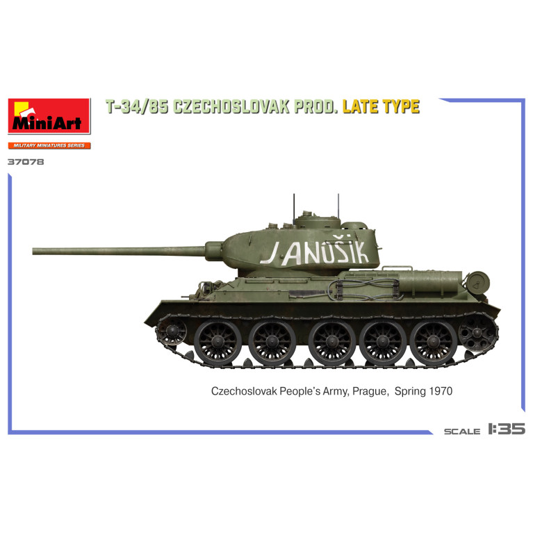 T-34-85, production tchécoslovaque, late prod 6 versions - MiniArt 37078 - 1/35