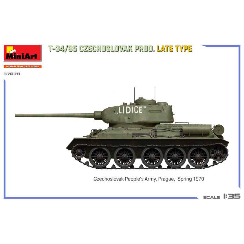 T-34-85, production tchécoslovaque, late prod 6 versions - MiniArt 37078 - 1/35