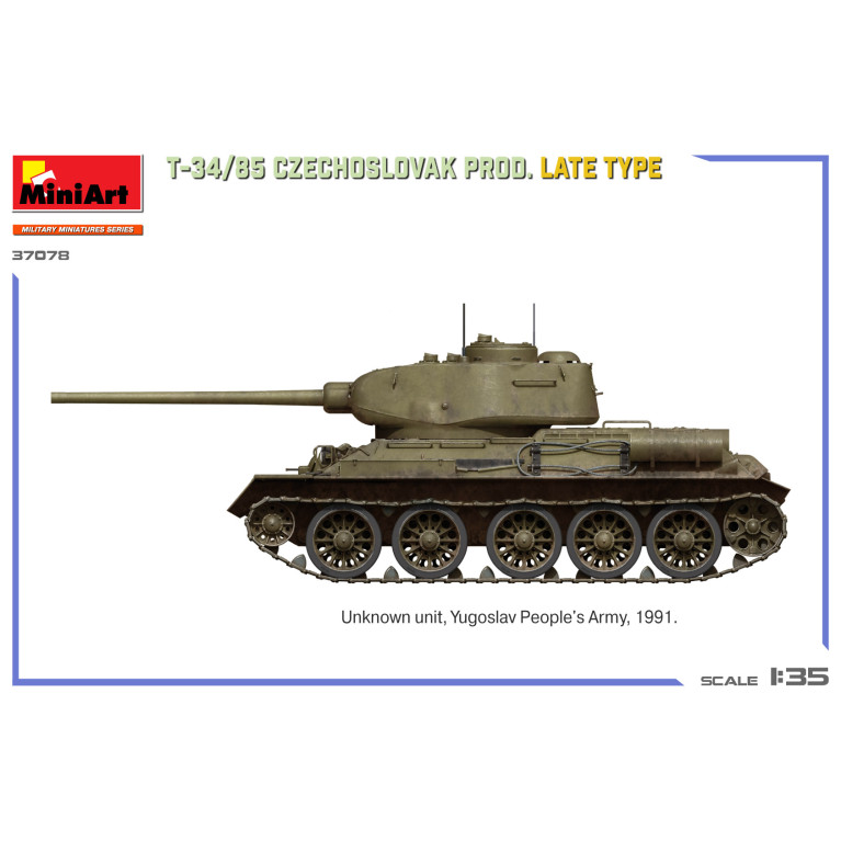 T-34-85, production tchécoslovaque, late prod 6 versions - MiniArt 37078 - 1/35