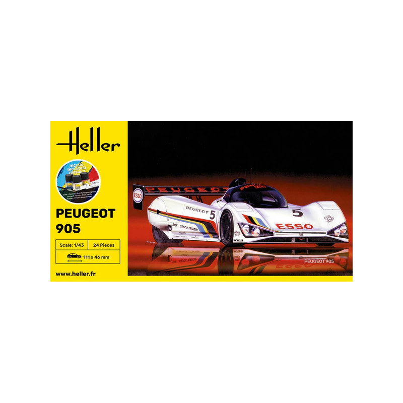 Kit de démarrage Peugeot 905 - HELLER 56110 - 1/43