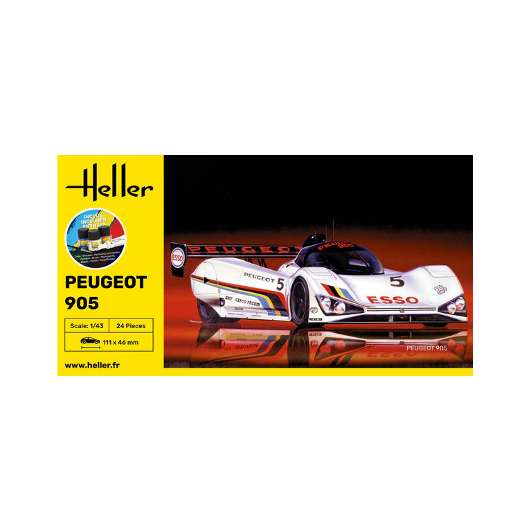 Kit de démarrage Peugeot 905 - HELLER 56110 - 1/43