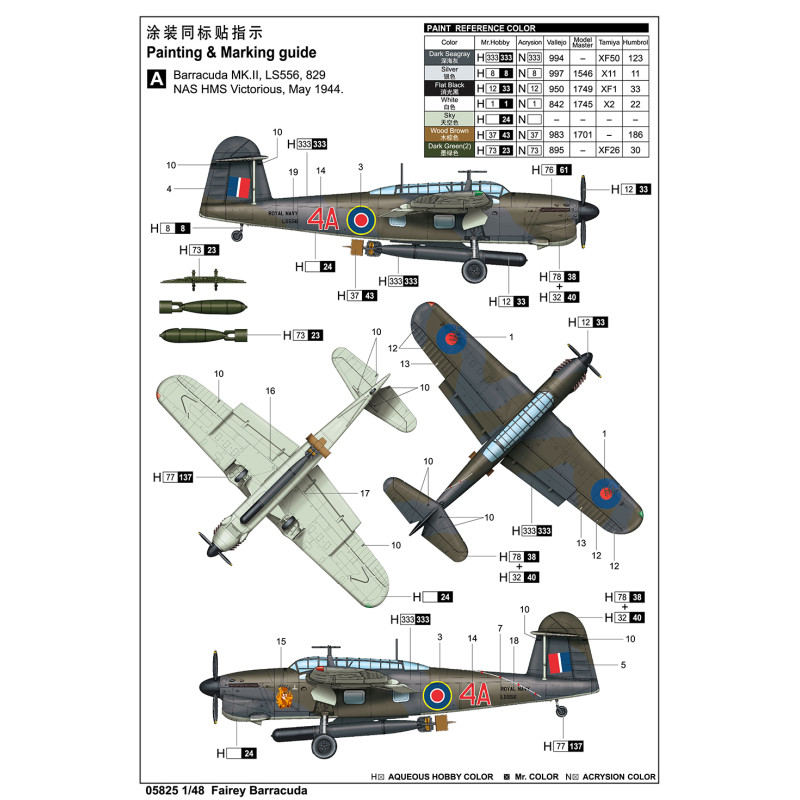 Fairey Barracuda 3 versions - TRUMPETER 05825 - 1/48
